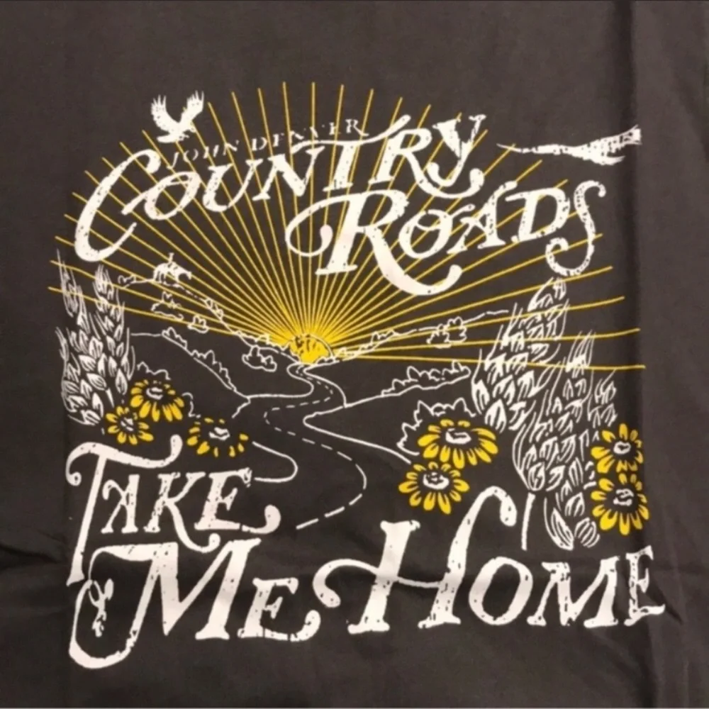 SOLD OUT John Denver Country Roads Dark Gray Graphic Tee - Picture 5 of 5
